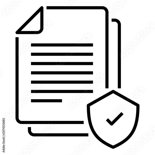 Confidential icon with line or outline style