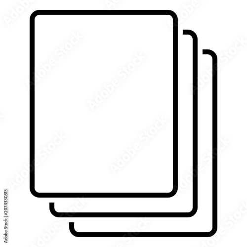Paper icon with line or outline style
