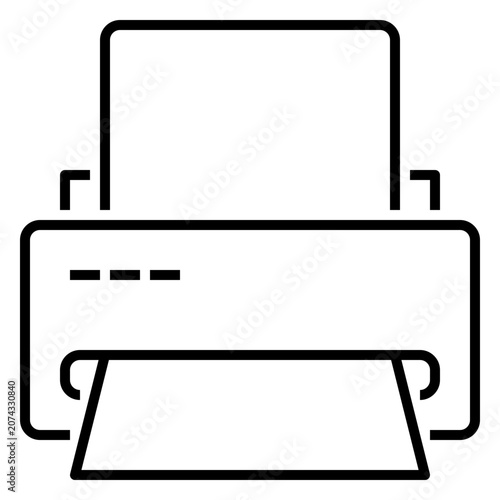 Print icon with line or outline style