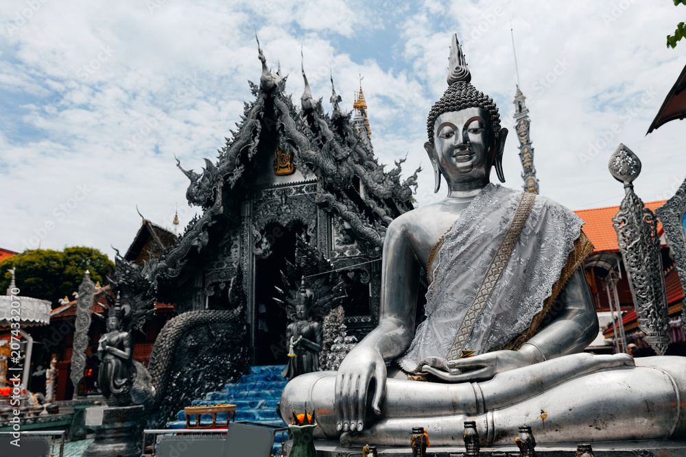 Fototapeta premium Wat Sri Suphan silver temple in Chiang Mai, Thailand