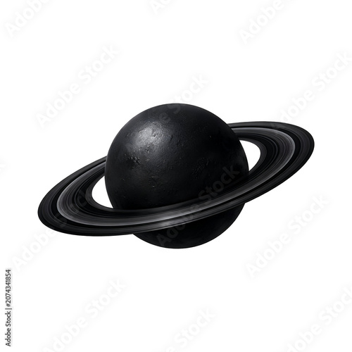 Saturn Planet with Rings Celestial Space Design