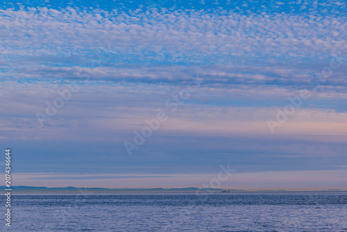 夕空と海