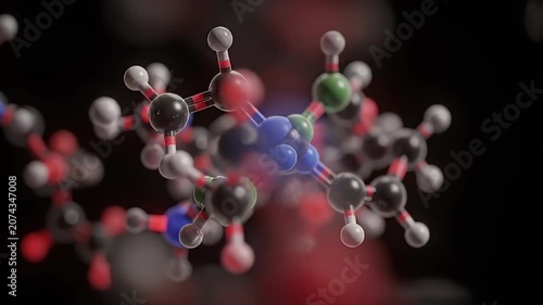 Abstract molecular structure in a dark background, representing scientific research and medical innovation