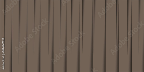 Abstract brown paper cut background, minimalist vertical overlapping lines vector illustration.