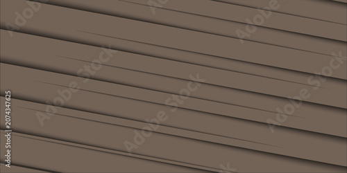 Abstract brown paper cut background, minimalist vertical overlapping lines vector illustration.