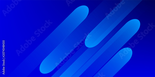 Abstract blue gradient background with dynamic diagonal rounded stripes