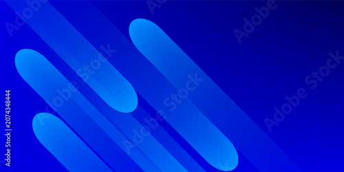 Abstract blue gradient background with dynamic diagonal rounded stripes