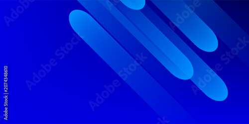 Abstract blue gradient background with dynamic diagonal rounded stripes