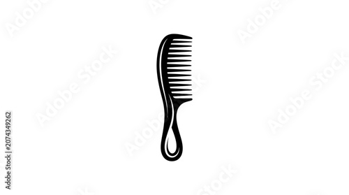 Konstfotografi Black plastic wide tooth comb.