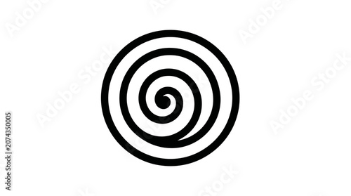 Canvastavla Black spiral design symbol icon.