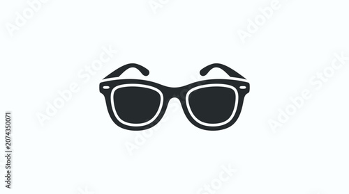 Fotografie Black sunglasses with white outline details.