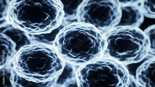 Detailed Close-Up Visualization of Adrenal Cortex Cells with Intricate Cellular Membranes in 4K CGI