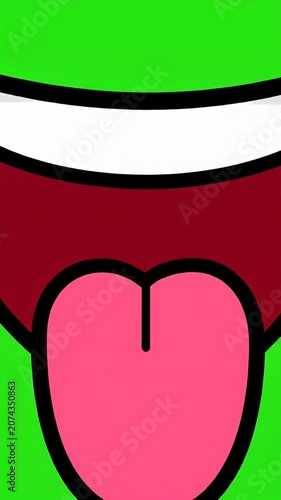 Cartoon mouth with tongue out