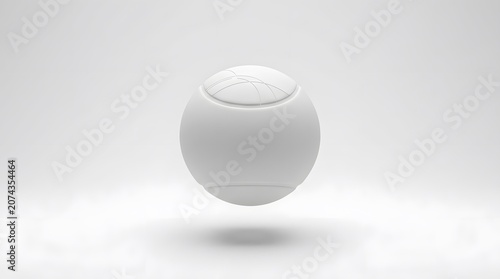 White Futuristic Soccer Ball Floating in Soft Light