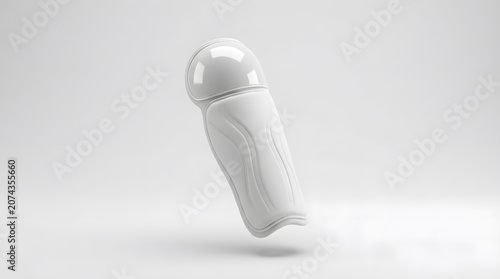 Futuristic White Capsule Shaped Device Floating in Air