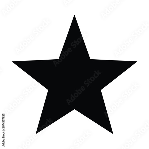 Black star shape on white background