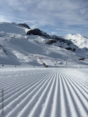 Ski slopes in Alps