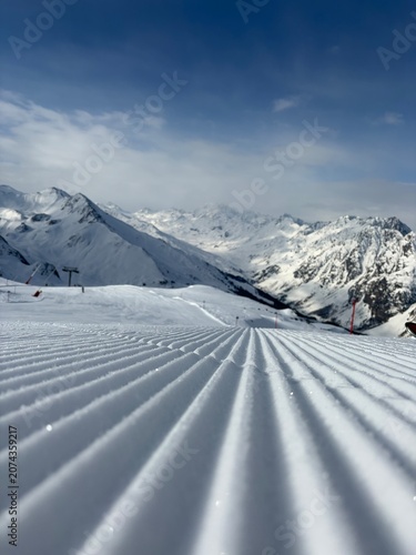 Ski slopes in Alps
