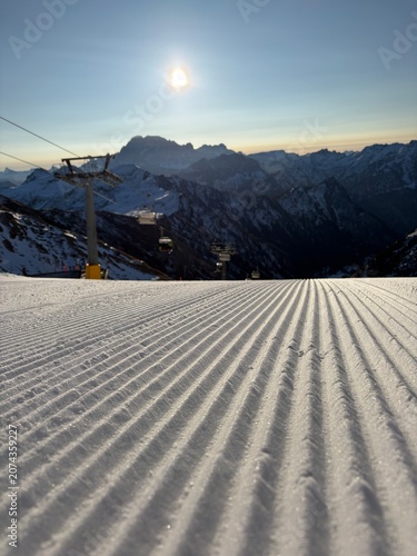 Ski slopes in Alps
