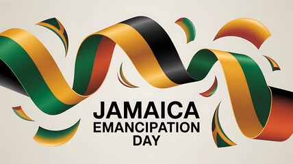 Jamaica emancipation day colorful abstract design