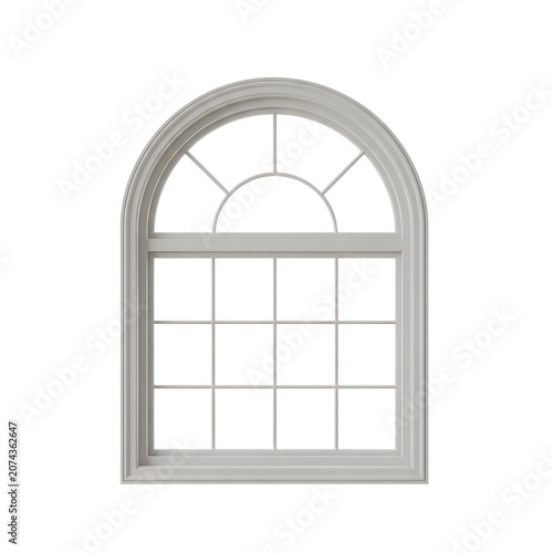 Arched window with grids interior residential design element