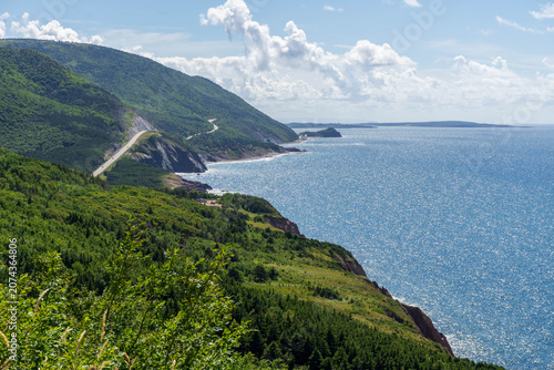 Panorama sur Cabot Trail, île de Cap breton, Nouvelle-Ecosse, Canada
