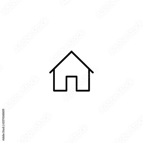 Modern Home Icon Collection – Minimal House, Property and Real Estate Symbols for Residential Architecture Design