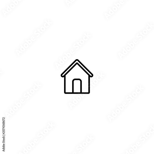Modern Home Icon Collection – Minimal House, Property and Real Estate Symbols for Residential Architecture Design