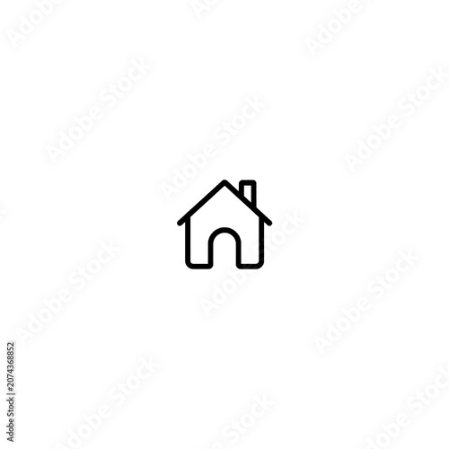 Modern Home Icon Collection – Minimal House, Property and Real Estate Symbols for Residential Architecture Design