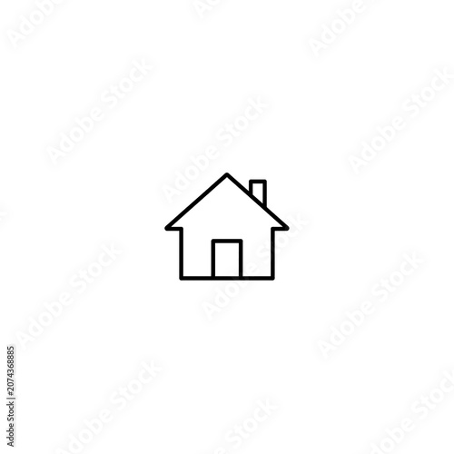 Modern Home Icon Collection – Minimal House, Property and Real Estate Symbols for Residential Architecture Design