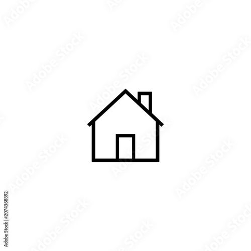 Modern Home Icon Collection – Minimal House, Property and Real Estate Symbols for Residential Architecture Design