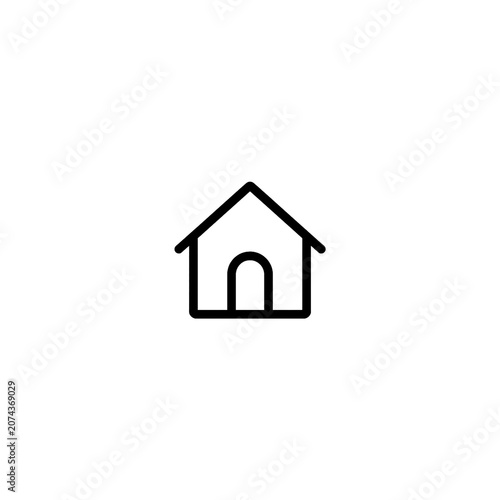 Modern Home Icon Collection – Minimal House, Property and Real Estate Symbols for Residential Architecture Design