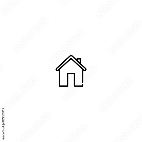 Modern Home Icon Collection – Minimal House, Property and Real Estate Symbols for Residential Architecture Design