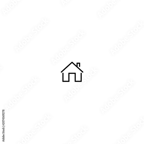 Modern Home Icon Collection – Minimal House, Property and Real Estate Symbols for Residential Architecture Design