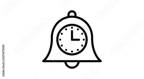 Fotografia Retro Alarm Clock Vector Illustration Isolated on White Background with Vintage