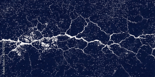 Obraz na plátne Dark-Blue Cracked Marble Texture Abstract Pattern In Cosmic Night Harmony-0002