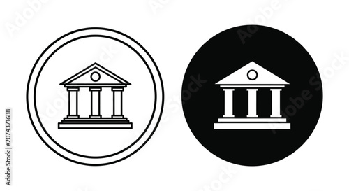 Vector Set of Church and House Icons with Residential Building Architecture Symbols and Home Illustration Collection