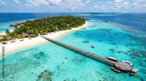 tropical beach with turquoise water