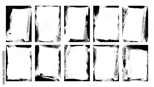 Canvastavla Brush painted distressed edge photo frames