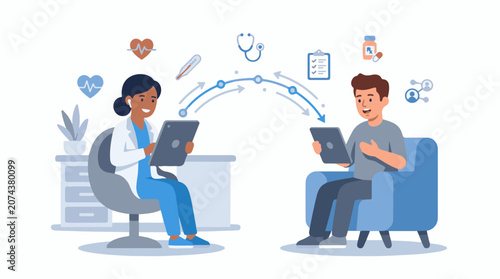 A doctor and patient engage in a telemedicine consultation (5)