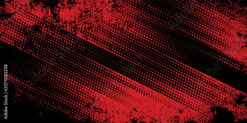 Halftone dots red and blue color pattern gradient grunge texture background. Dot pop art comic sport style vector illustration. modern background