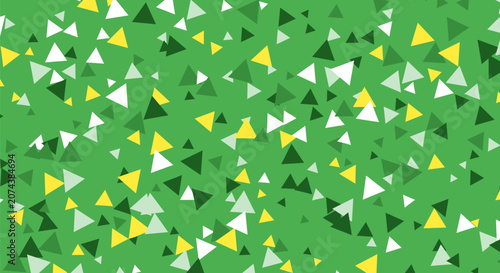 Vibrant green triangle pattern background for environment concepts and fresh spring design projects.