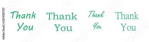 Thank You Typography Vector Collection.EPS10