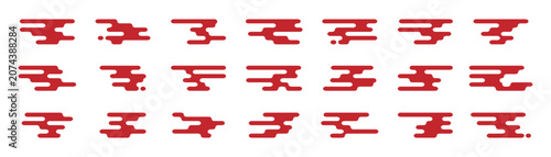 Abstract Japanese Cloud Logo Shapes Bundle.EPS10