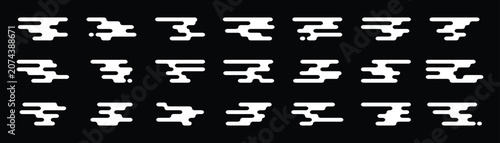 Abstract Japanese Cloud Logo Shapes Bundle.EPS10