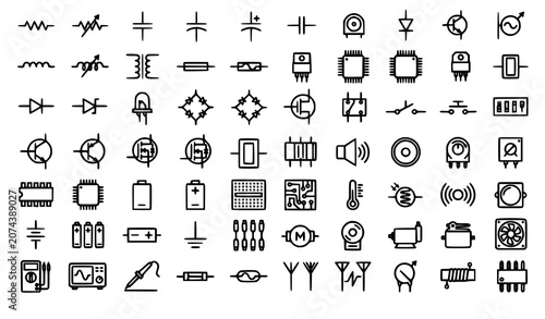 Foto electronics, electronic components, electrical engineering, circuit, resistor, c