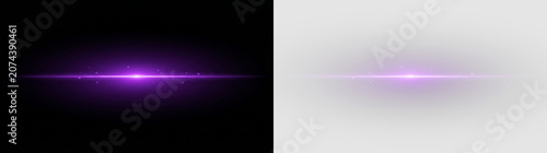 purple light flare effect with glowing particles on dark background