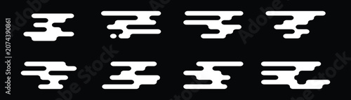 Modern Abstract Speed Streak Logo Elements Set.eps10