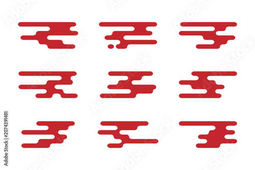 Minimal Dynamic Speed Motion Line Swoosh Vector Collection.eps10