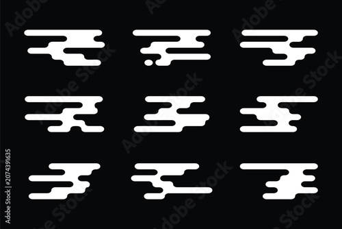 Minimal Dynamic Speed Motion Line Swoosh Vector Collection.eps10